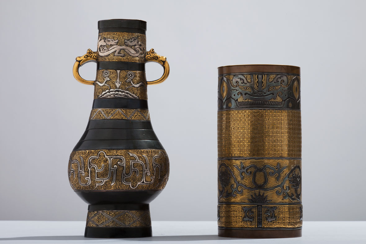 Christofle Chinese Style Vases